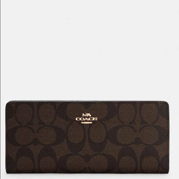 Coach Handbags - Coach Signature Slim Wallet